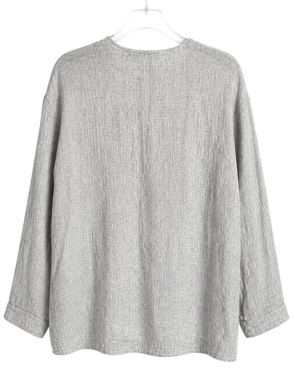 ZARA Oversized 100% Linen Pocket Top - Picture 4 of 5